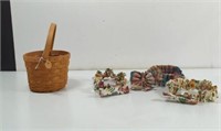 1991 Longaberger Round Basket and Protector with