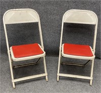 Two Vintage Child’s Folding Chairs