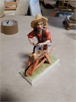 The knife sharpener porcelain figurine