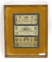 (3) Massachusetts bank notes to include 1833