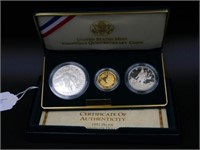 Columbian Quincentenary 3-coin proof set to