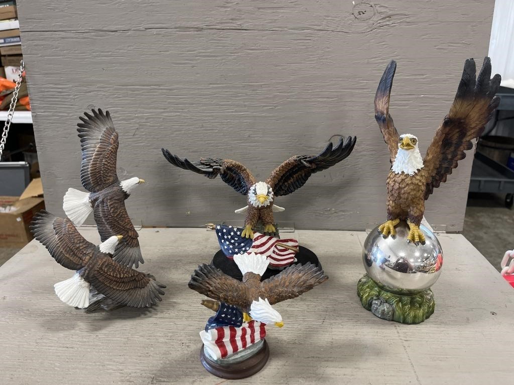 (4) American Eagle Decor Pieces