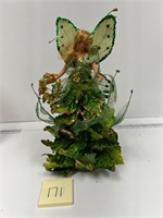 NEW Angel Christmas Tree Topper Green Poinsettia