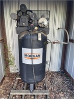 Morgan upright air compressor approx 80 gal