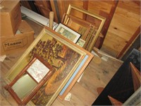 Assortment of pictures in frames