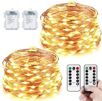 [2 Packs] Fairy Lights Outdoor Waterproof,