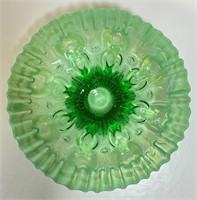 RARE 1905 OPALESCENT DEPRESSION GLASS FOOTED DISH