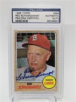 1968 Topps Red Schoendienst Auto PSA/DNA