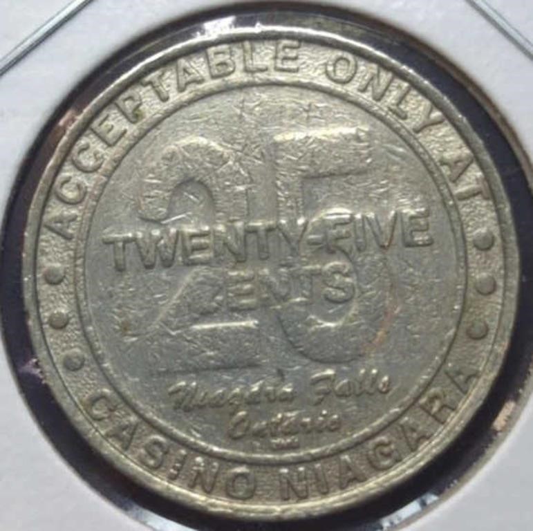 25 cent gaming token casino Niagara