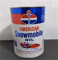 American Snowmobile Oil Can, Full
