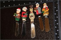 5-piece Christmas cheese knives