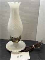 Vintage Milk Glass Lamp - Electric