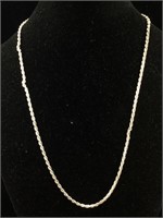 Sterling 16" necklace diamond cut 2mm