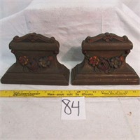 Ornate Wooden Bookends