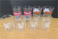 Budweiser, Hooters, Southern Comfort glasses