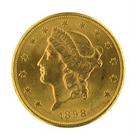 1898-S BU Liberty Head $20 Gold Double Eagle