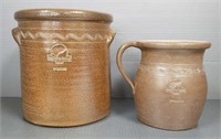 2 contemporary 1996 Red Wing pottery pieces -
