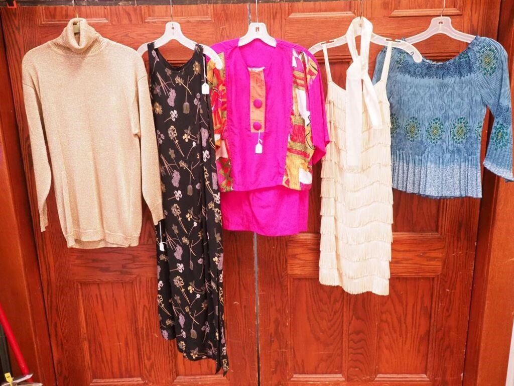 Five pieces of women's vintage clothing