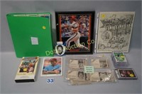 (6) BASEBALL ROOKIES, BRANCA, THOMPSON AUTOGRAPH,