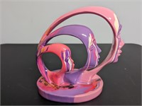 Abstract Family Statue Pink & Purple Resin