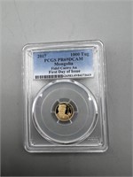 2017 Gold PCGS PR69DCAM Field Castro First Day of