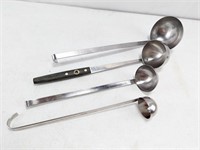 (4) Stainless Steel Soup Ladles