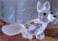 T - SWAROVSKI CRYSTAL FOX FIGURINE (L36)