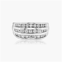 14K WHITE GOLD 3.00CT DIAMOND MENS RING