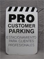 Official Metal Pro Customer Parking Street Sign