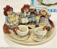 MINIATURE RAGGEDY ANN TEA SET