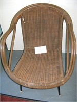 Wicker and Metal Chair