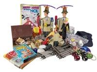 Misc. Toys, Jewelry, Train Track & Collectibles.