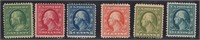 US Stamps #331//339 Mint hinged perf 12 Washington