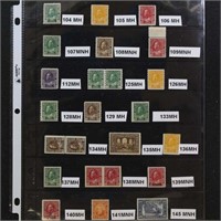 Canada Stamps #104//141 Mint definitives on page