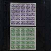 US Stamps #730,731,750,751,778,797, Used Souvenir