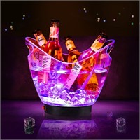 LED Ice Buckets 5L Clear PS ABS Plastic ice