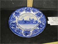 1904 Worlds Fair Flow Blue plate