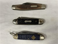 3 Vintage Collectible Pocket Knives Inc Cub Scouts