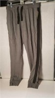 Men's Med grey sweatpants with cuff drawstring
