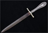 19th Century Silver Handle Dagger Frontiers Knife