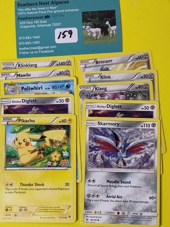 10 X Pokemon Cards Pikachu and others