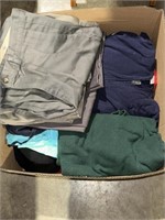 BOX LOT OF CLOTHES VARIETY OF SIZES