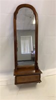 Wood Framed Wall Mirror Vanity
