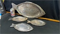 Silverplate fish trays
