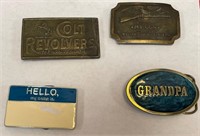 S1 - LOT OF 4 BELT BUCKLES (T35)