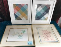 11 - 4 PIECES FRAMED ART (E46)