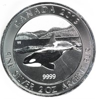 2019 Silver 2oz Orca Whale