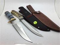 2 PC - SHARPS CUTLERY & CHIPAWAY KNIVES WITH SHEAT