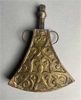 Early Ottoman Bronze Powder Flask