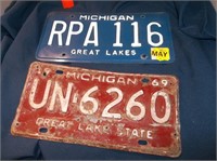 1969 & MI License Plates